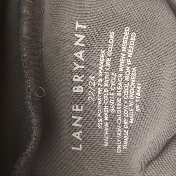 LANE BRYANT Long Sleeve Mock Turtleneck Longline Gray Top - Picture 11 of 12